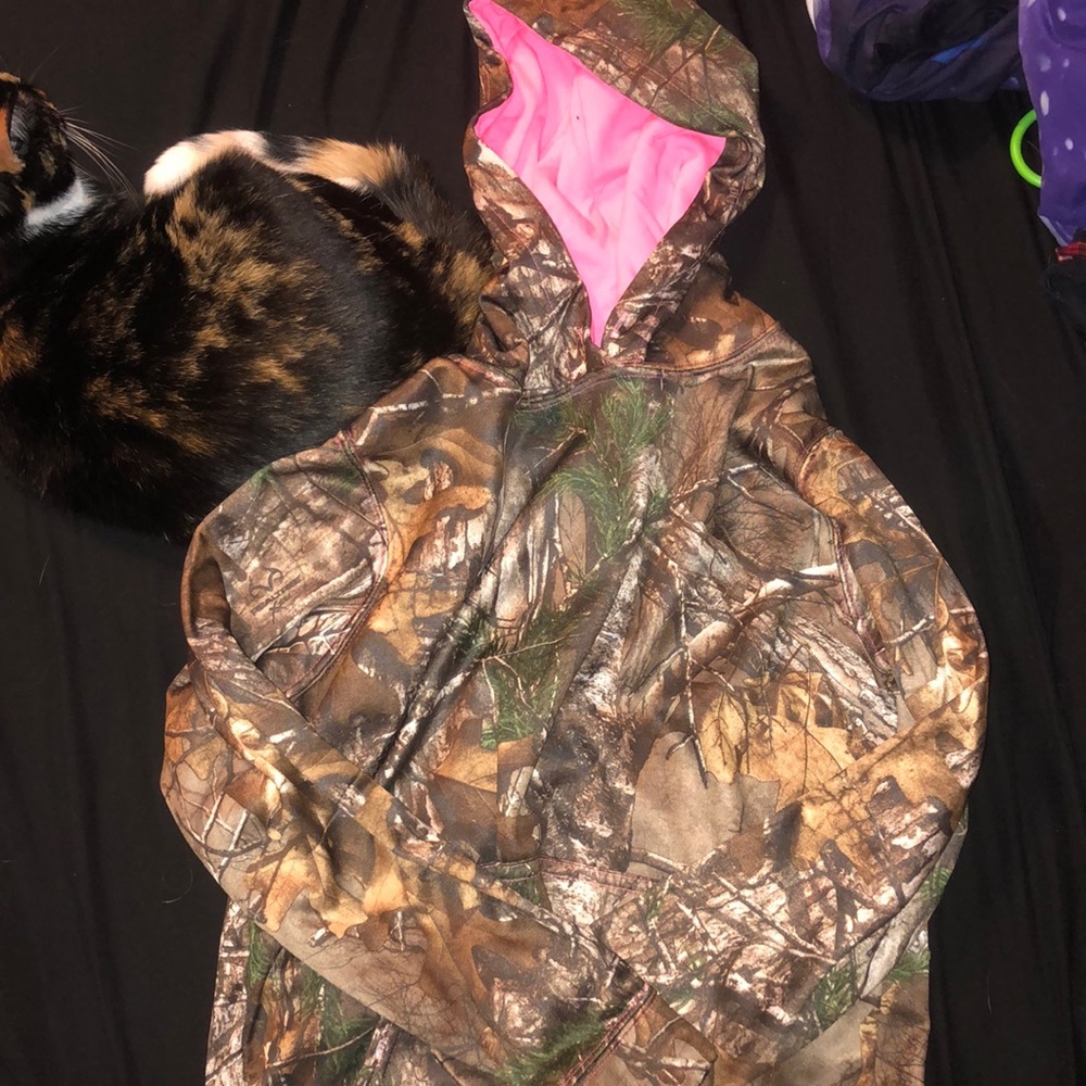 Pink camo hoodie